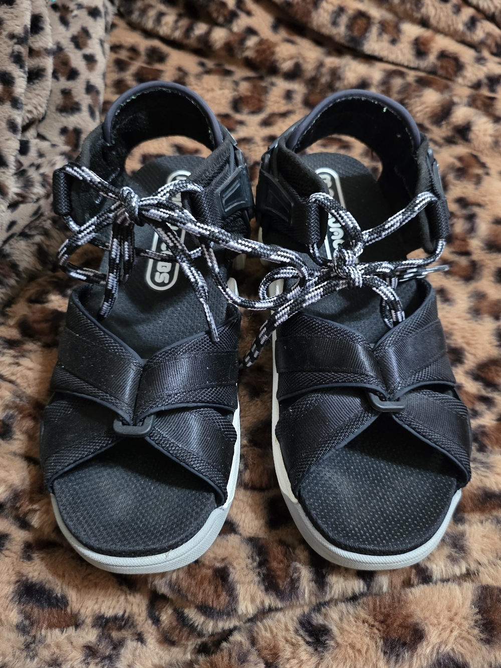 Marc Jacobs Black and White Sporty Sandals